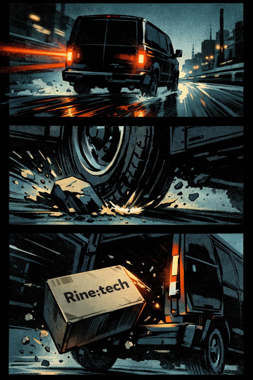 RINE game screenshot — Rine:tech delivery action scene